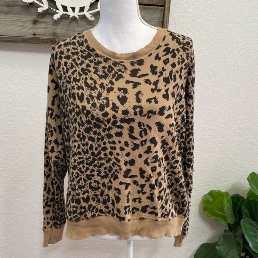 Current/Elliot the open back sweatshirt animal print‎ size 2 Medium NWT